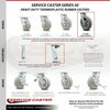 Service Caster Replacement Caster Set for Magliner Casters 130076 and 130075, 6PK MAG-SCC-30CS820-TPRRF-4-R-2